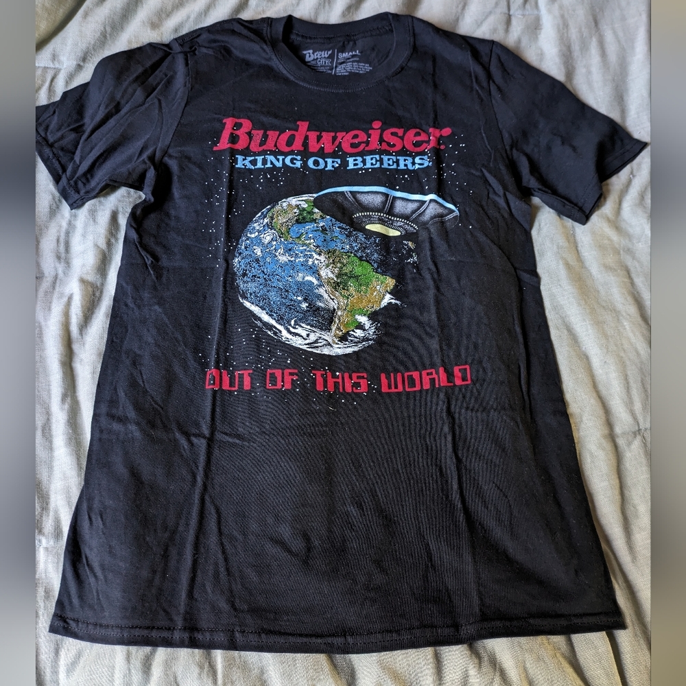 Brew City Budweiser Men Small King of Beers Out of this World Cotton 092025
